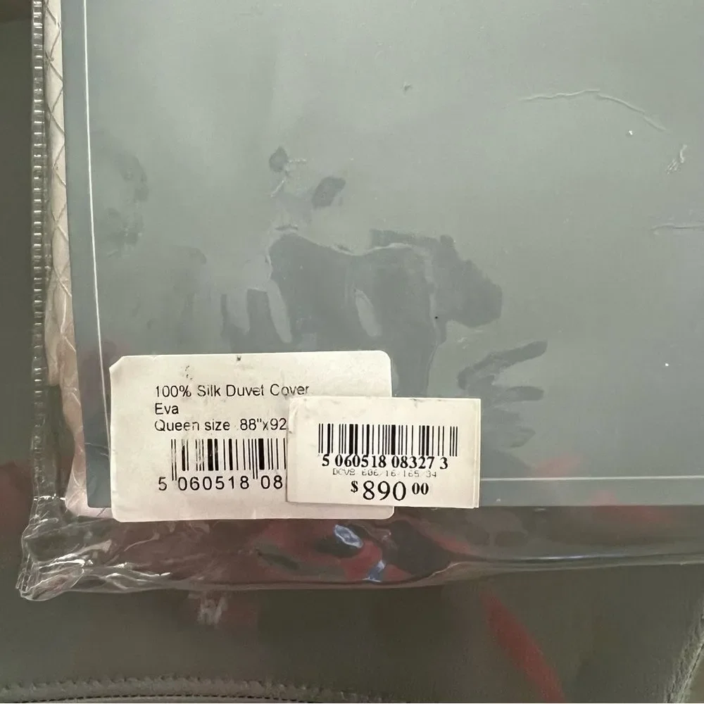 Gingerlily Eva Pure Mulberry Silk Duvet Cover, NWT, Queen Size
